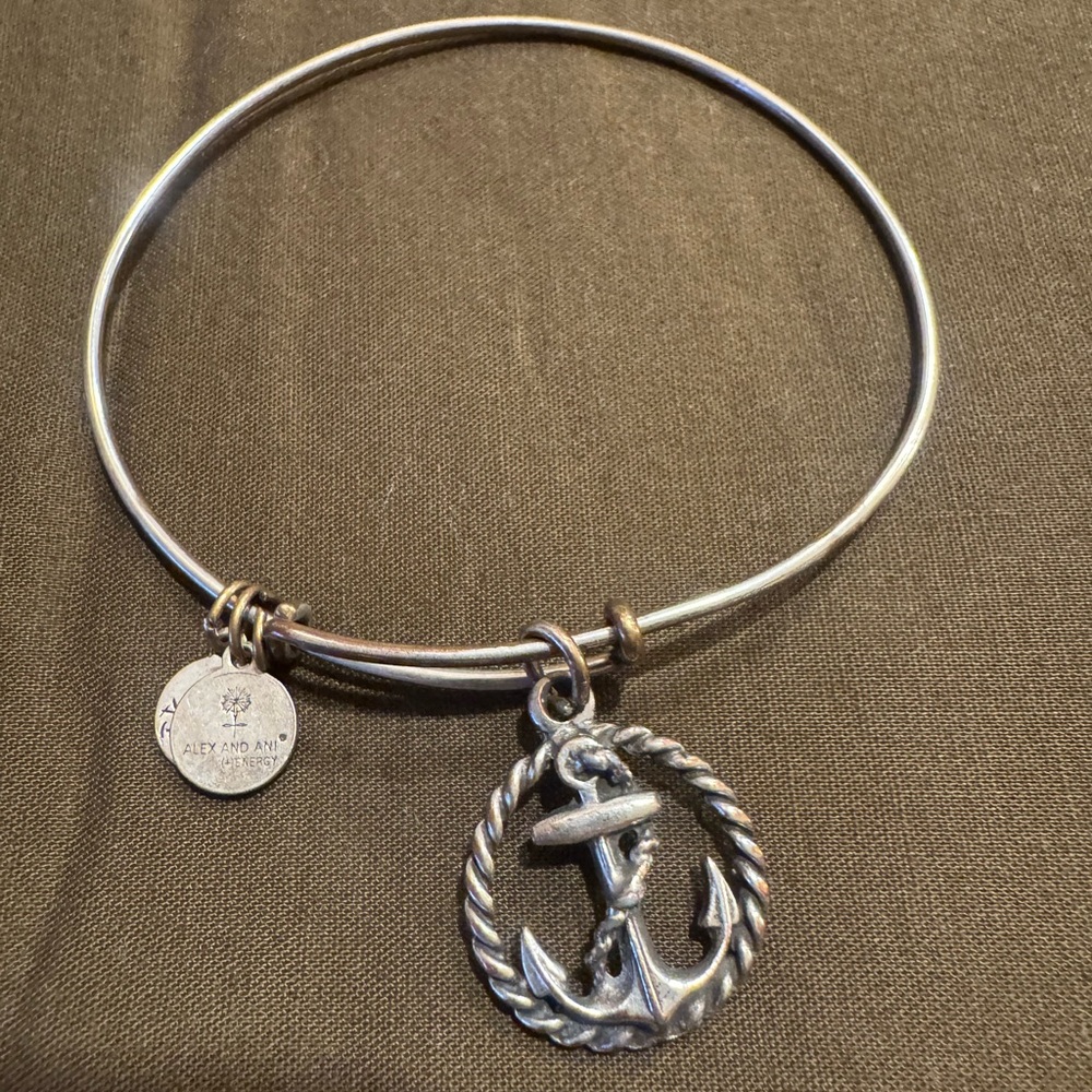 Alex and Ani Silver Anchor Bracelet